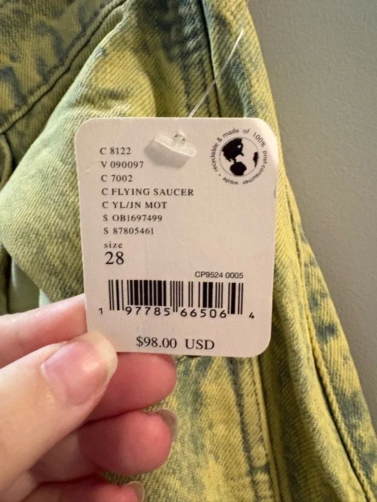 Free people good luck barrel jeans NWT flying saucer - Picture 3 of 5